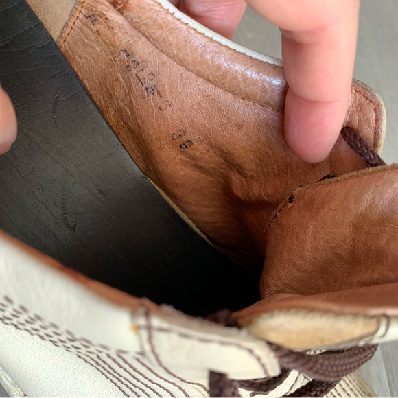 Genuine Leather Oxfords, Cream White, Size 6 - Picture 7 of 16